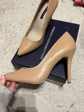 French Connection Nude Pointed-Toe Stiletto Pumps